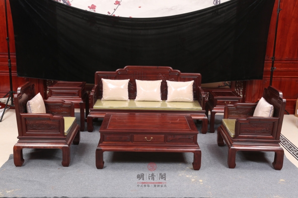 紫檀-國(guó)色天香6件套沙發(fā)